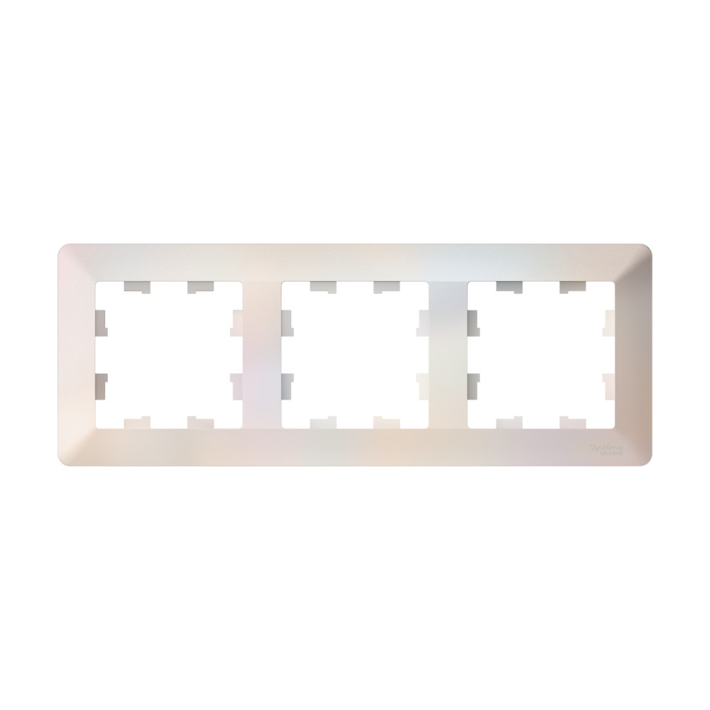 ATLASDESIGN AIR 3-постовая РАМКА, ЖЕМЧУГ/дымчатый белый