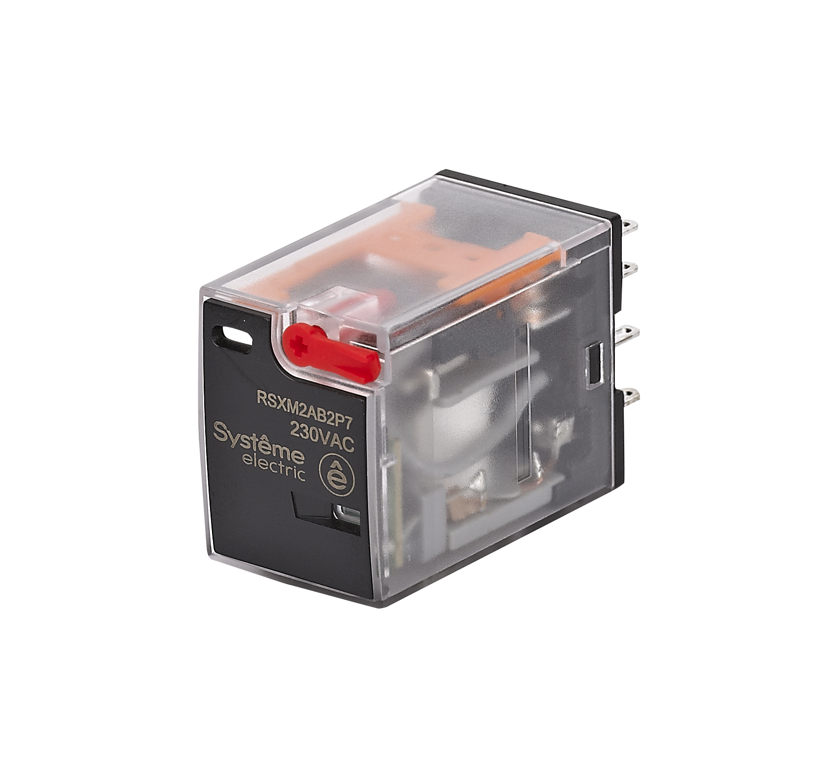 Реле промежуточное 12A 2CO 230VAC тест кнопка LED