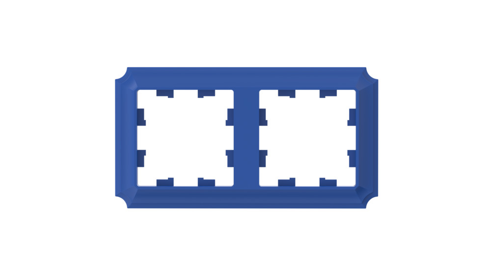 ATLASDESIGN ANTIQUE 2-постовая рамка, универсальная, АКВАМАРИН