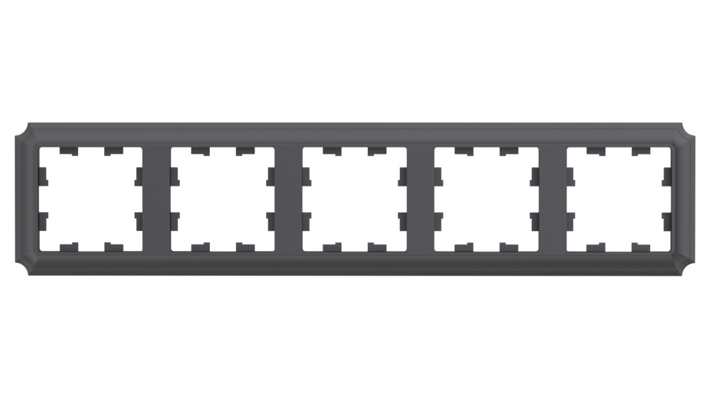 ATLASDESIGN ANTIQUE 5-постовая рамка, универсальная, БАЗАЛЬТ