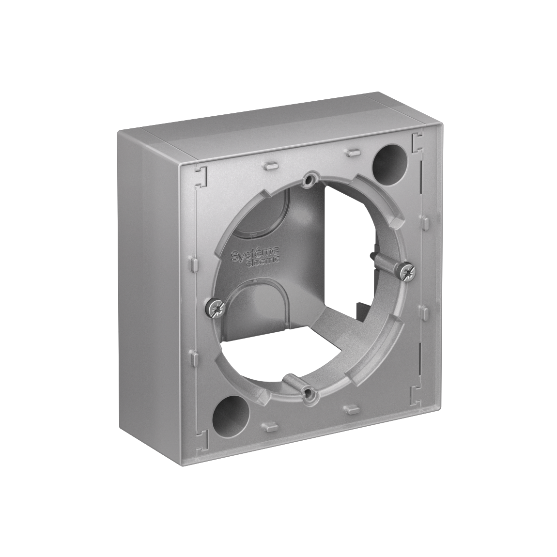 Коробка ATLASDESIGN для наружного монтажа алюминий