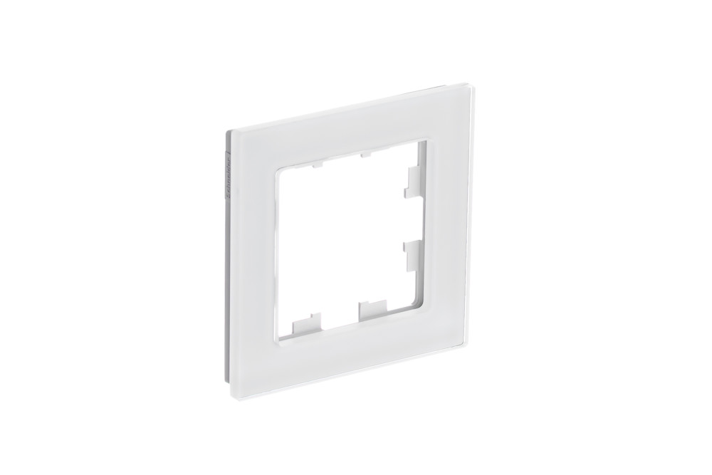 ATLASDESIGN NATURE 1-постовая РАМКА, НАТУРАЛЬНОЕ СТЕКЛО, БЕЛЫЙ