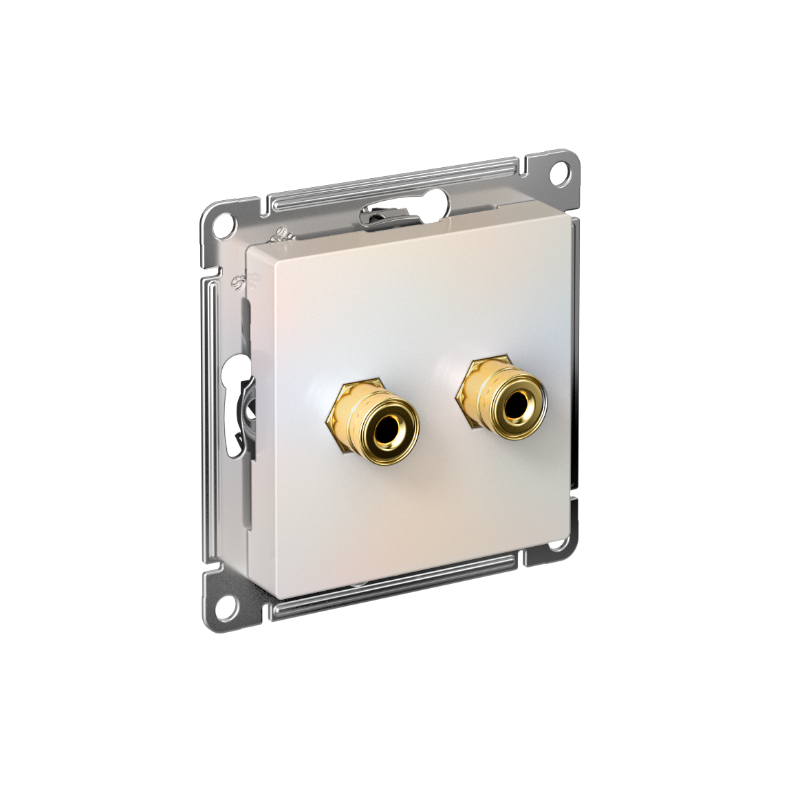 Аудиорозетка ATLASDESIGN двухместная жемчуг