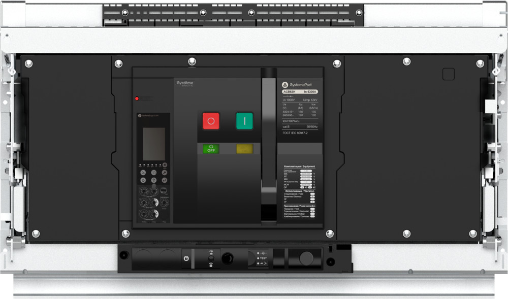 Выключатель автоматический воздушный SYSTEMEPACT ACB63Hb 4000A 3P 6.0H ВЫК,ГП MCH+MX+XF AC230V
