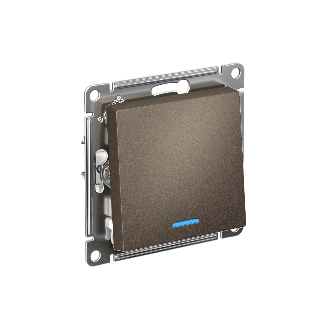 ATLASDESIGN 1-клавишный ВЫКЛЮЧАТЕЛЬ с подсветкой ,сх.1а, 10АХ, быстрозажимные клеммы, МОККО