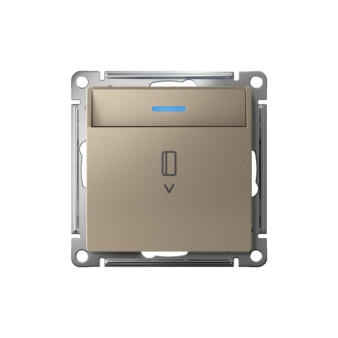 ATLASDESIGN ВЫКЛЮЧАТЕЛЬ карточный с подсветкой, 10А, без задержки отключения, механизм, ШАМПАНЬ