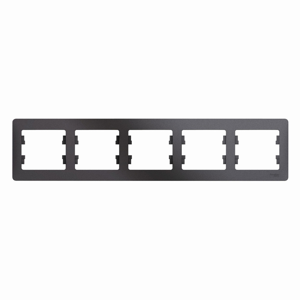 GLOSSA рамка 5-постовая горизонтальная графит