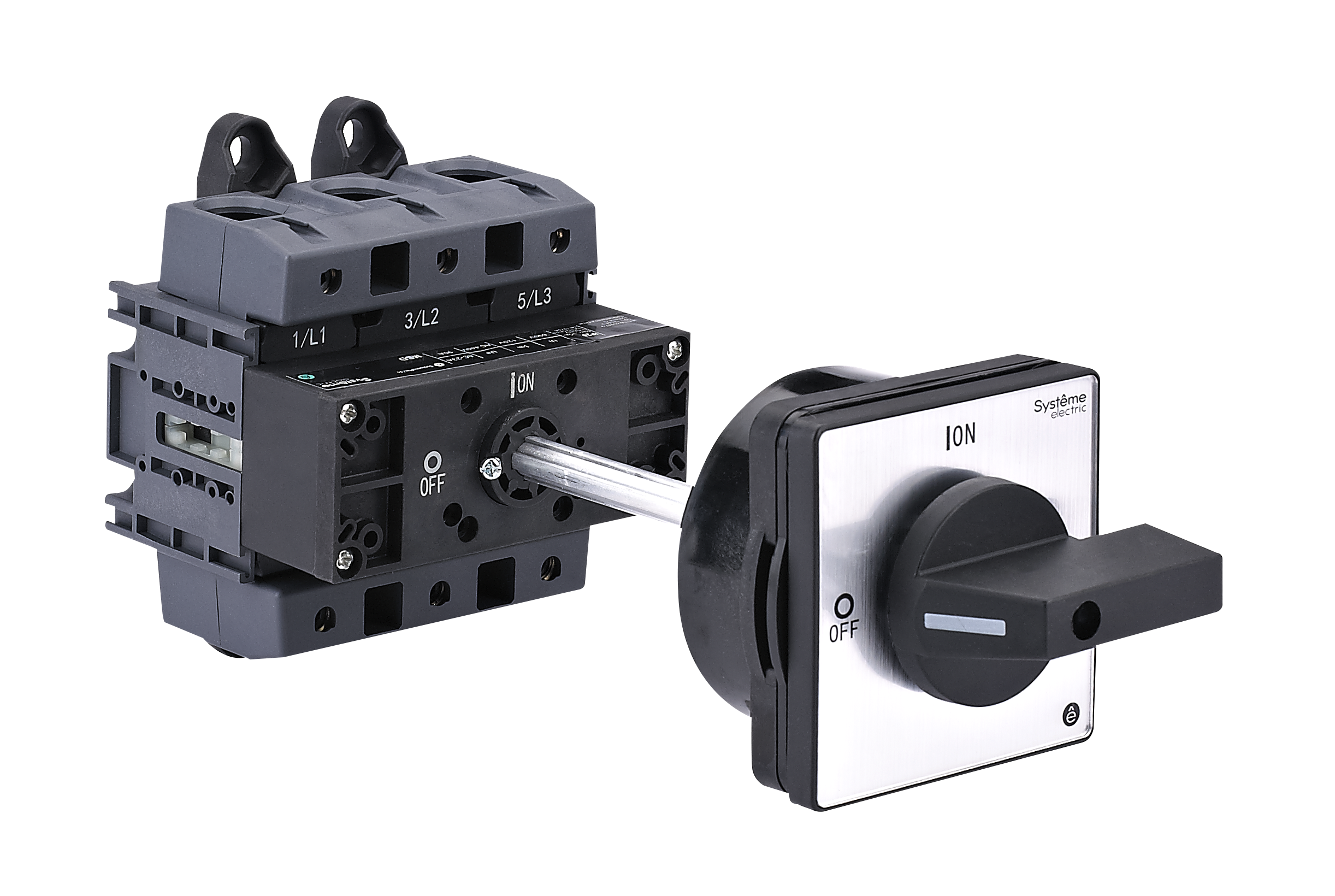 ВЫКЛЮЧАТЕЛЬ-РАЗЪЕДИНИТЕЛЬ 3P 175A С ЧЁРНОЙ ВЫНОСНОЙ РУКОЯТКОЙ НА ДИН-РЕЙКЕ/ПЛАТЕ