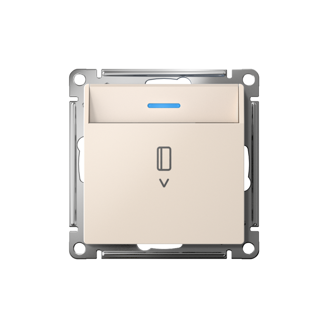 ATLASDESIGN ВЫКЛЮЧАТЕЛЬ карточный с подсветкой, 10А, без задержки отключения, механизм, БЕЖЕВЫЙ