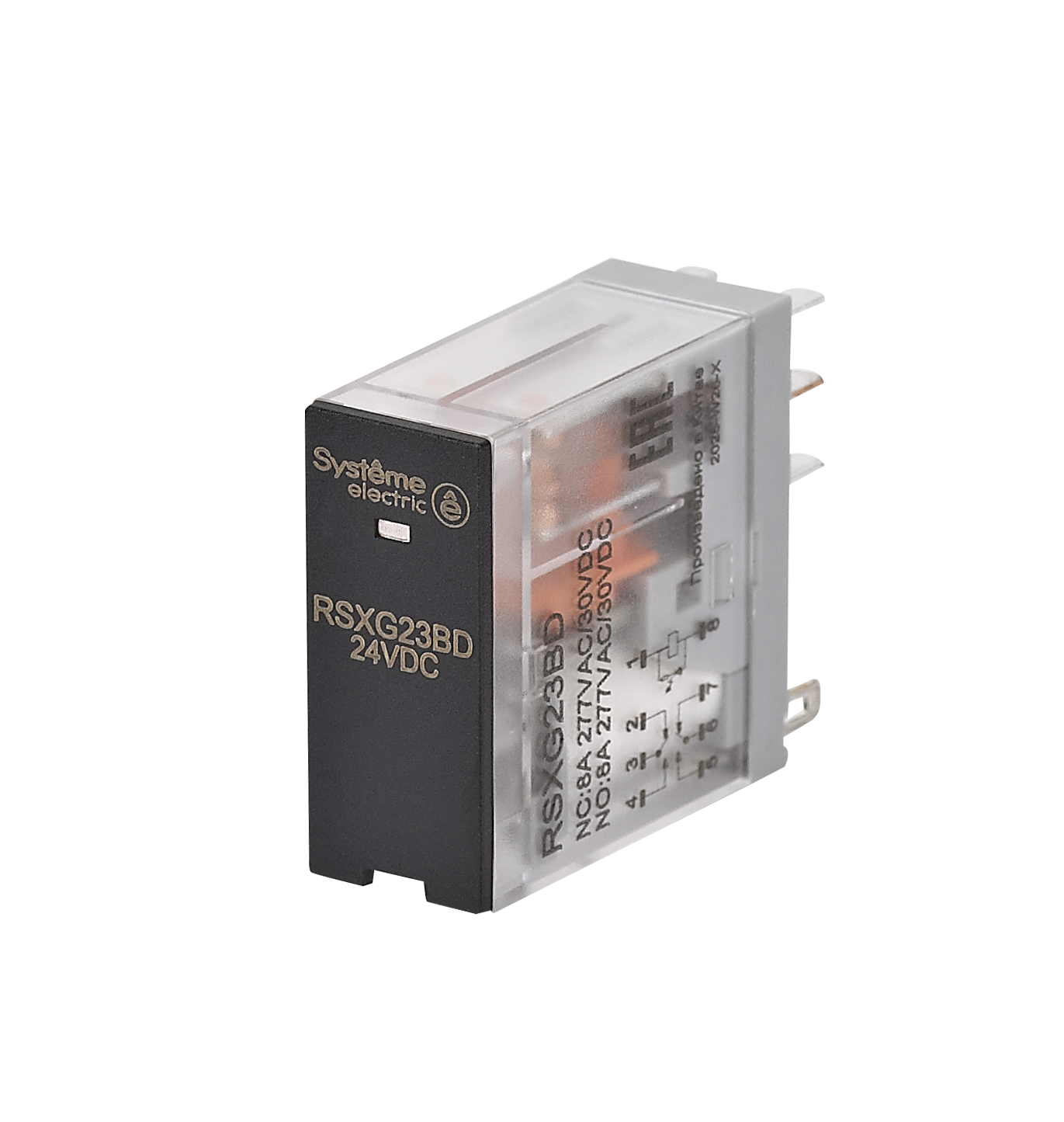 Реле промежуточное 8A 2CO 24VDC LED