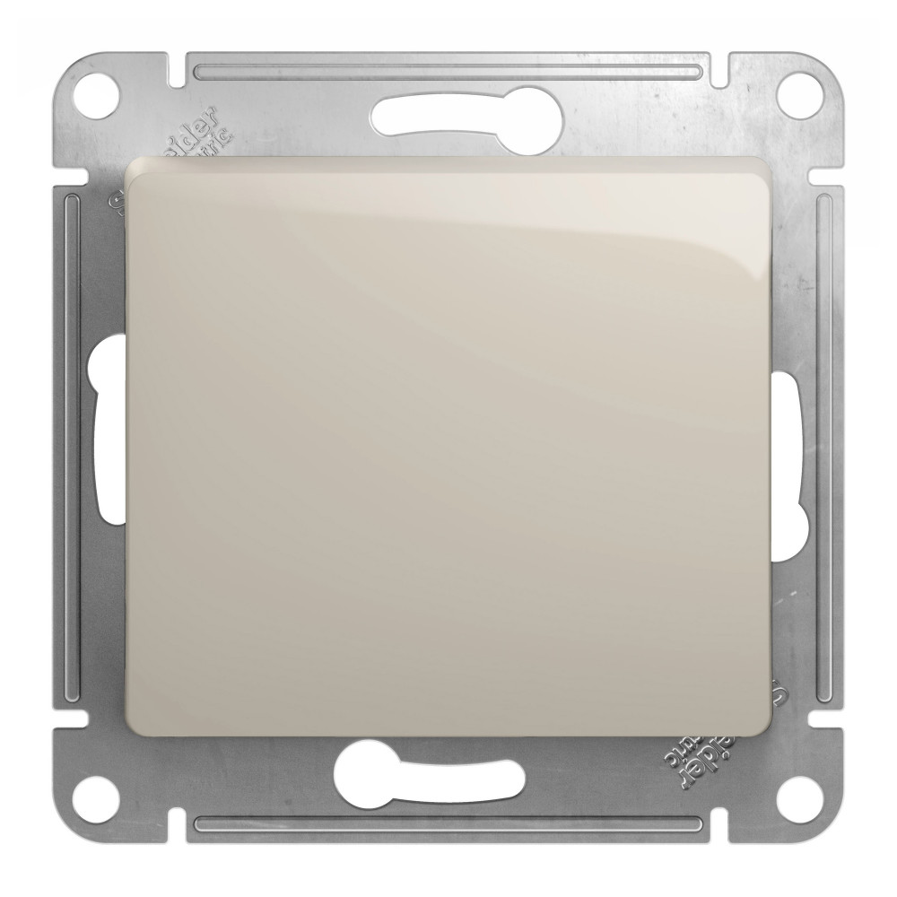 GLOSSA переключатель 1-клавишный сх.6 молочный