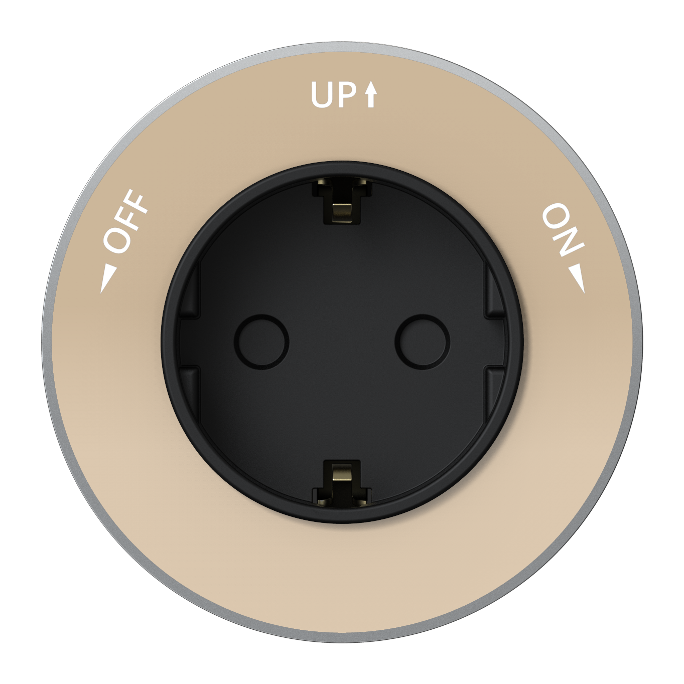 MultiTrack Розетка 2К+З круглая 16А/250В Песочный