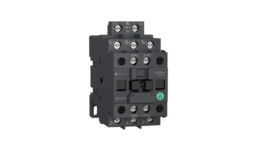 КОНТАКТОР MC1D 3P 12A НО+НЗ 24VDC С ПОНИЖЕННЫМ ТОКОМ ПОТРЕБЛЕНИЯ КАТУШКИ