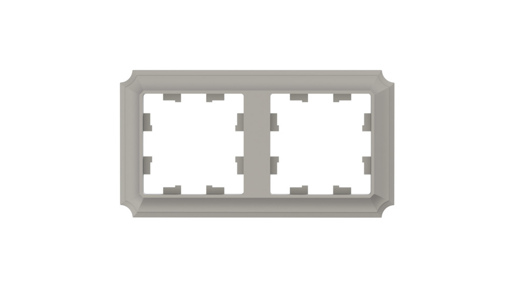 ATLASDESIGN ANTIQUE 2-постовая рамка, универсальная, ШАМПАНЬ