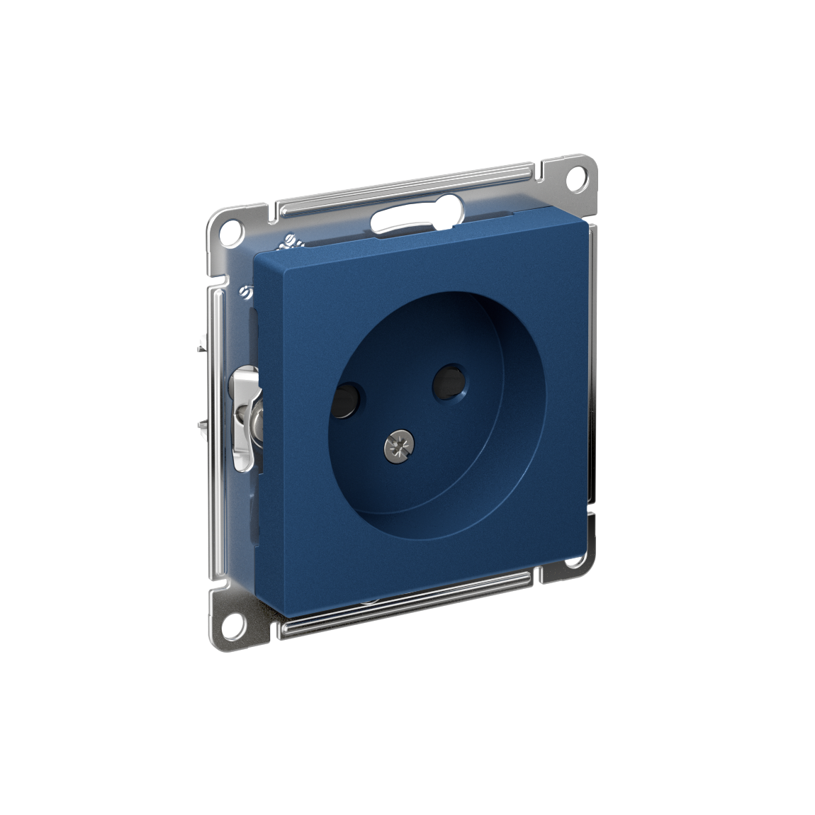 ATLASDESIGN РОЗЕТКА без заземления со шторками, 16А, механизм, АКВАМАРИН