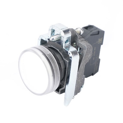 Лампа сигнальная в сборе модульная 22 мм белая 230-240В АС