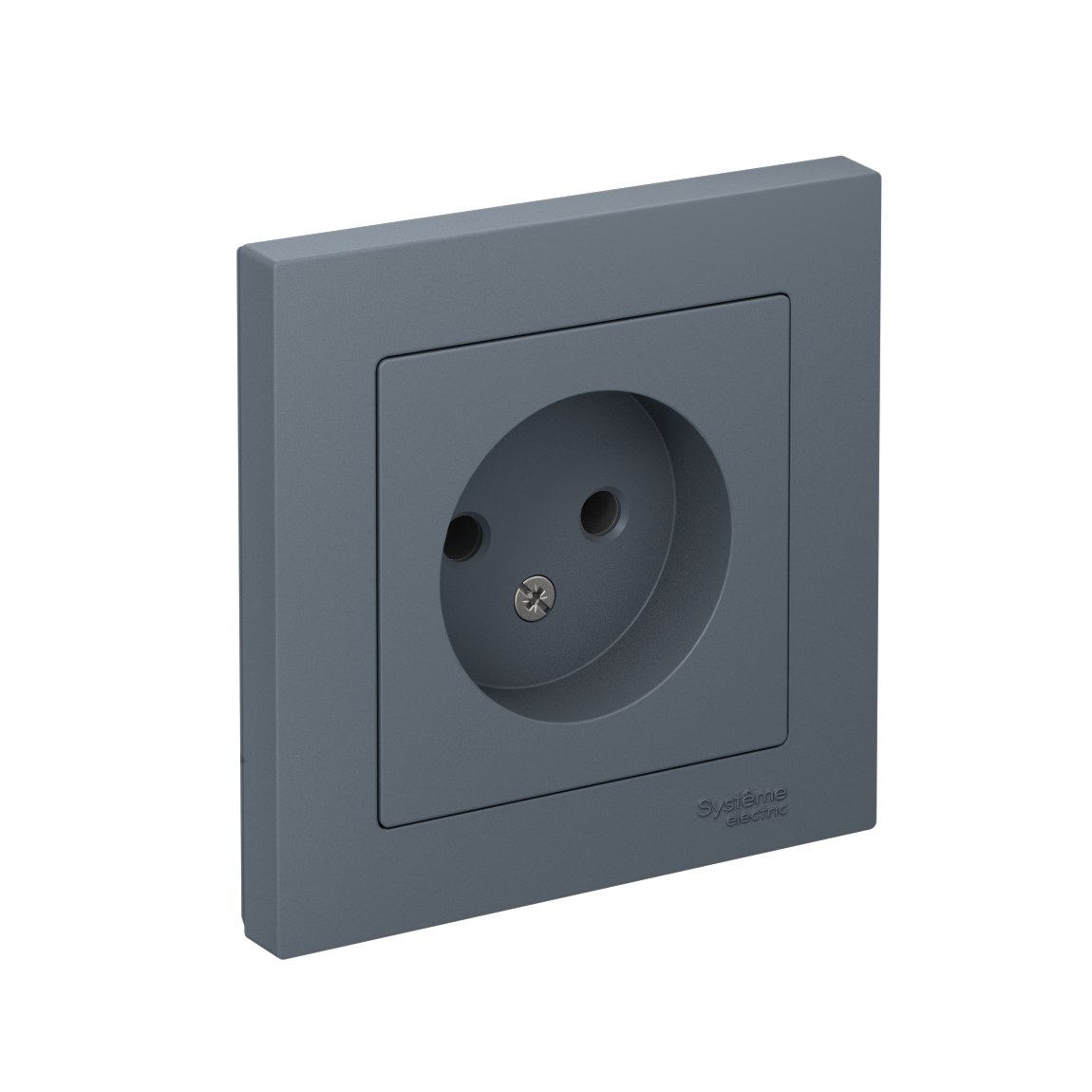 Розетка ATLASDESIGN без заземления 16А в сборе грифель