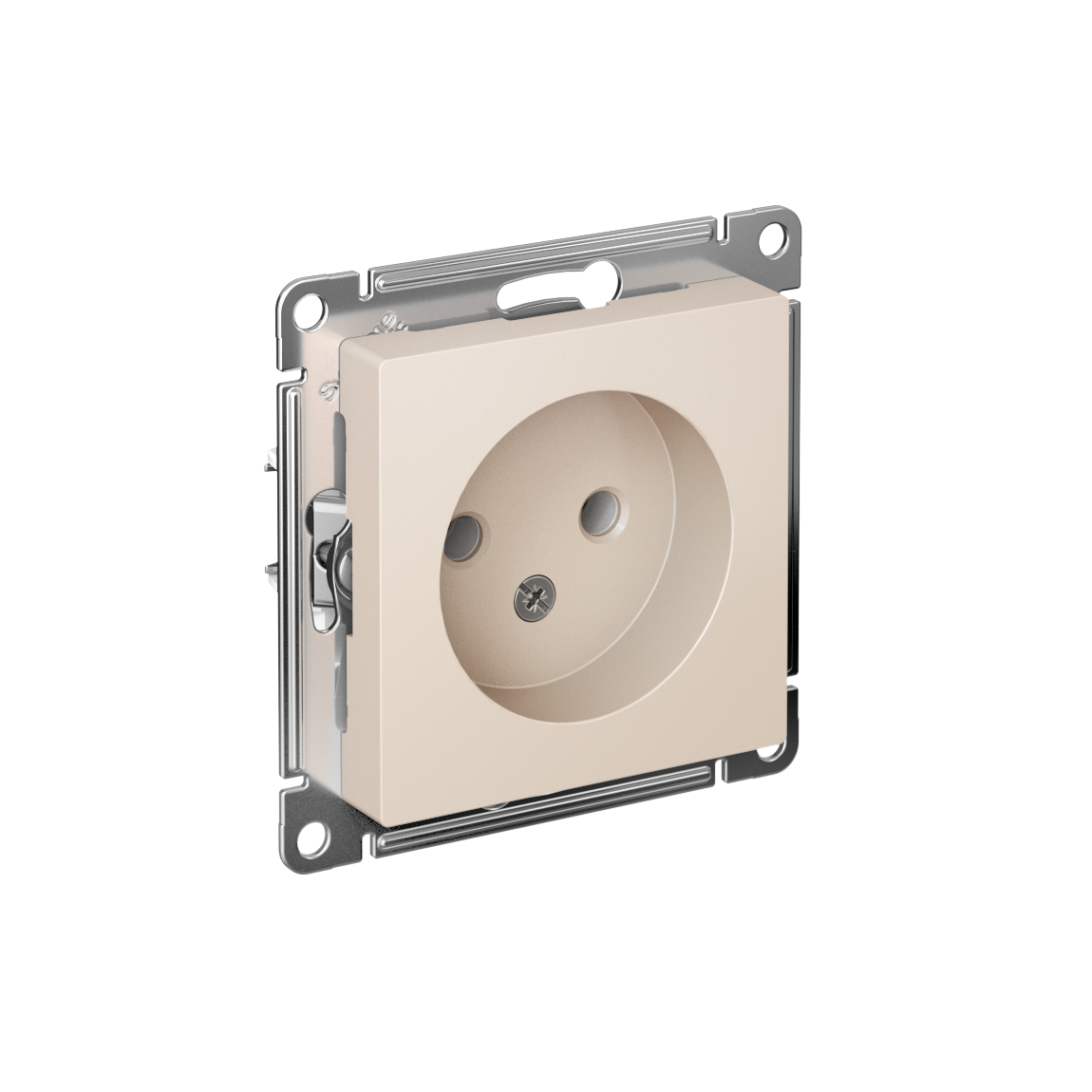 Розетка ATLASDESIGN без заземления 16А механизм бежевый