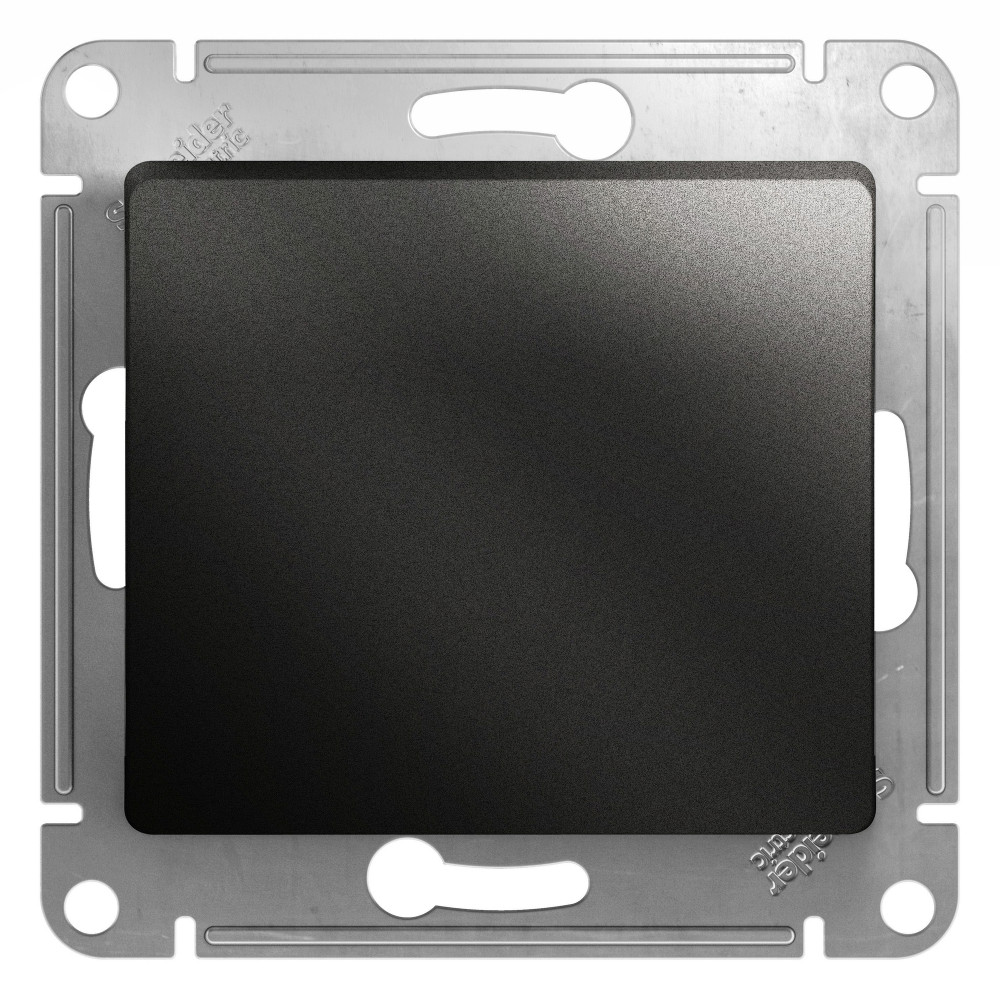 GLOSSA Кнопка нажимная схема 1 антрацит в рамку