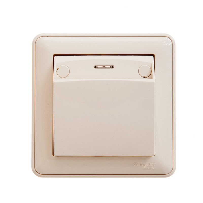 W59 Выключатель карточный одноклавишный скрытый бежевый