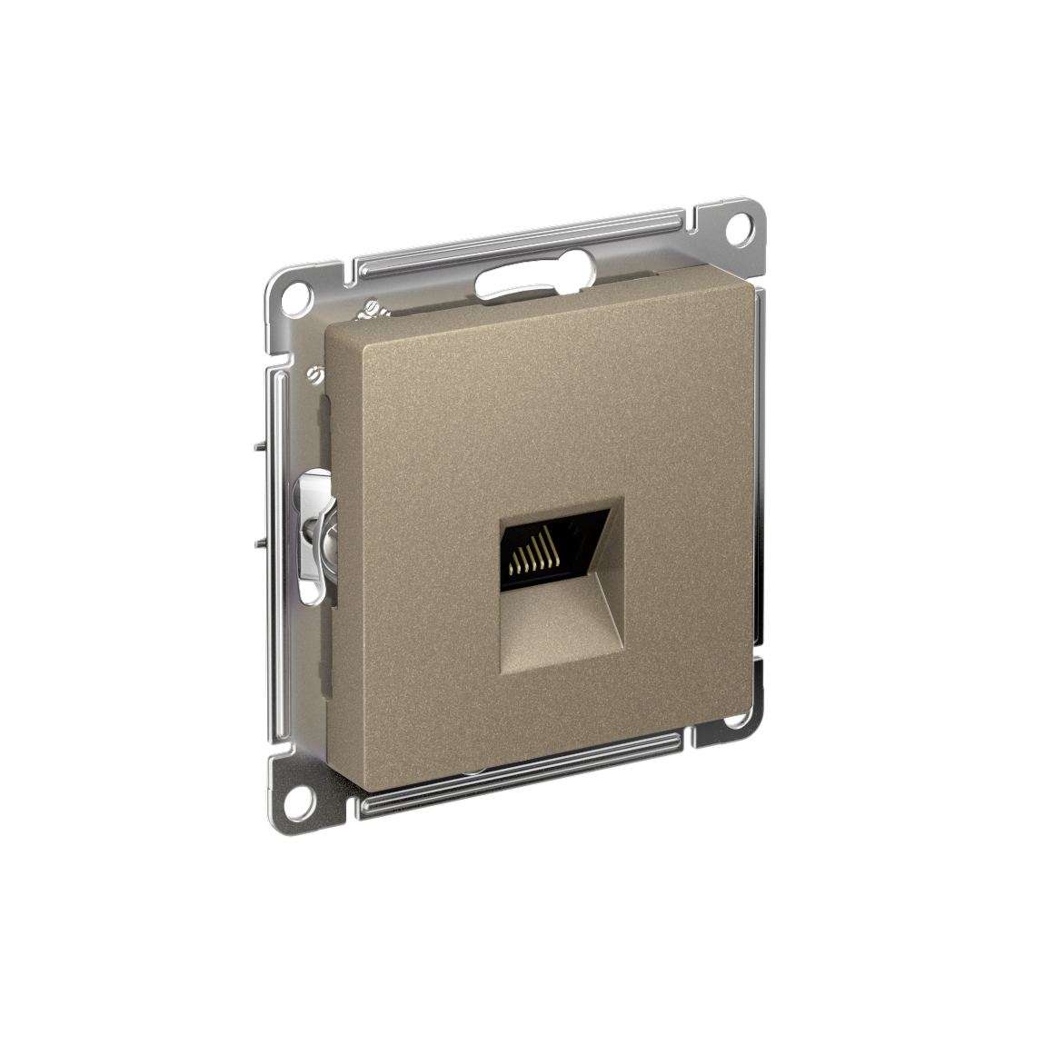 ATLASDESIGN РОЗЕТКА компьютерная RJ45, кат. 6A, механизм, ШАМПАНЬ