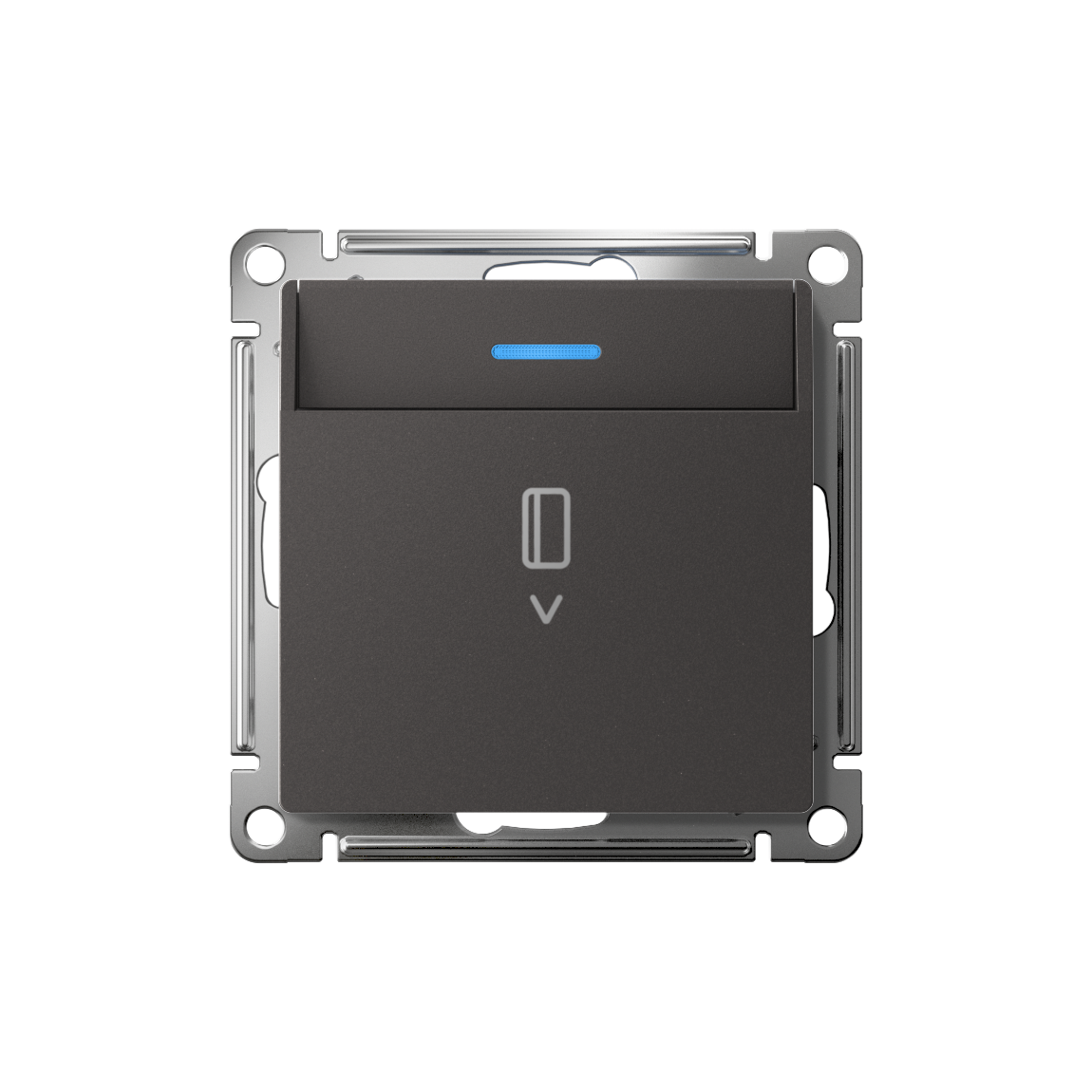 ATLASDESIGN ВЫКЛЮЧАТЕЛЬ карточный с подсветкой, 10А, без задержки отключения, механизм, БАЗАЛЬТ