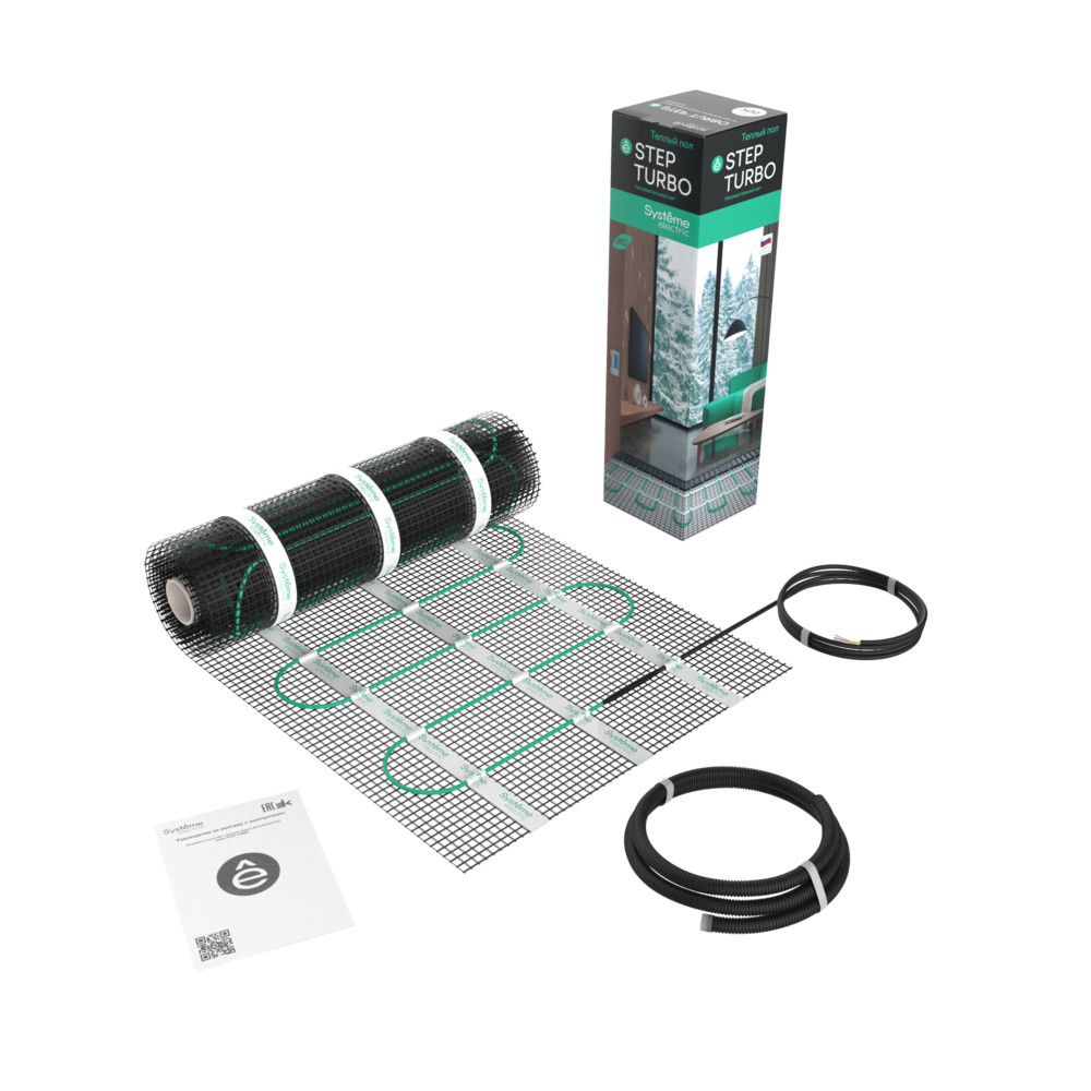 Теплый пол (мат нагревательный) STEP TURBO STM200015, 200 Вт/м2, 300 Вт, 1,5 м2