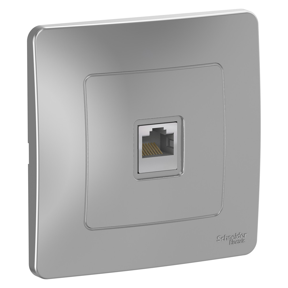 BLANCA скрытой установки розетка компьютерная RJ45, алюминий