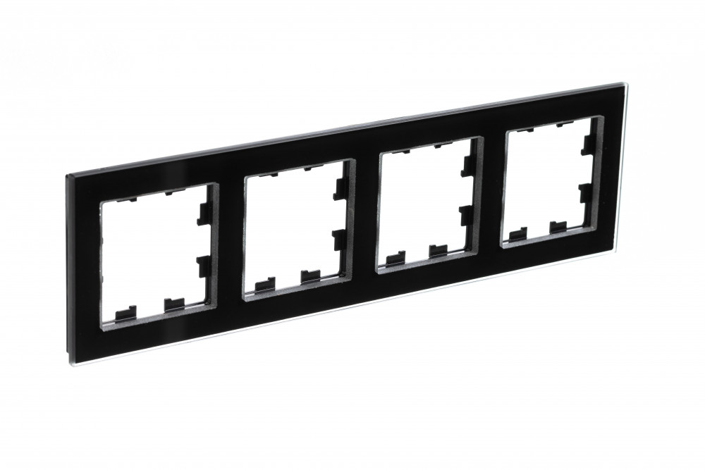 Рамка четырехпостовая ATLASDESIGN NATURE, ОРГАНИЧЕСКОЕ СТЕКЛО ЧЕРНЫЙ