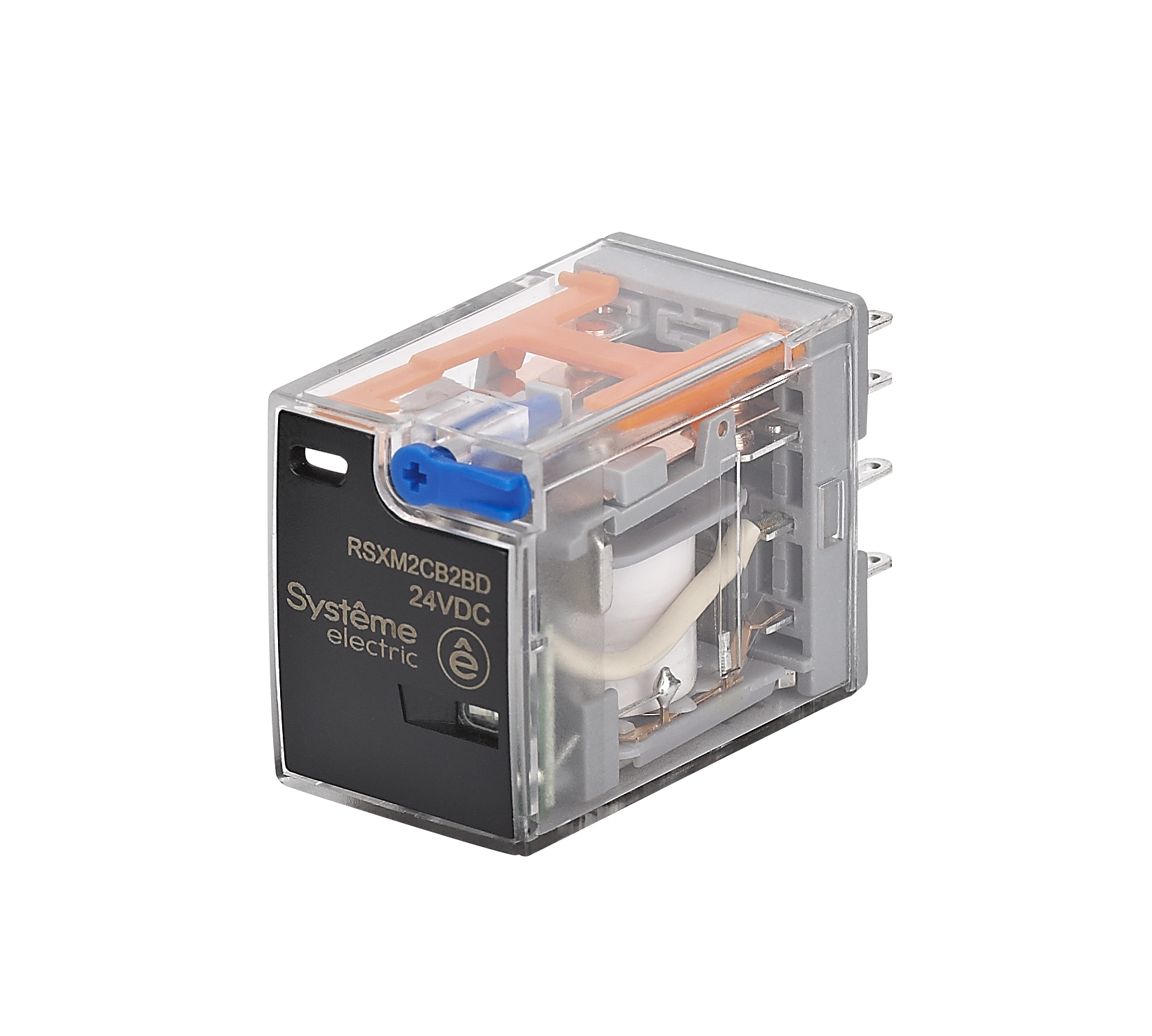 Реле промежуточное 10A 2CO 24VDC тест кнопка LED