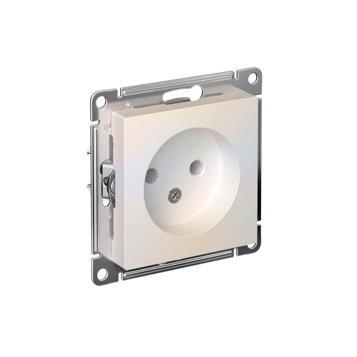 Розетка ATLASDESIGN без заземления 16А механизм жемчуг