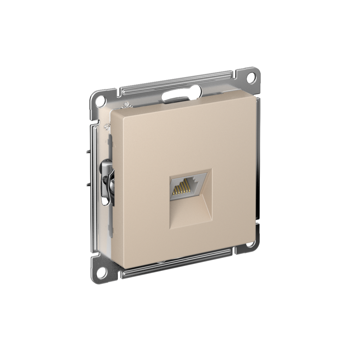 ATLASDESIGN РОЗЕТКА компьютерная RJ45, кат. 6A, механизм, ПЕСОЧНЫЙ