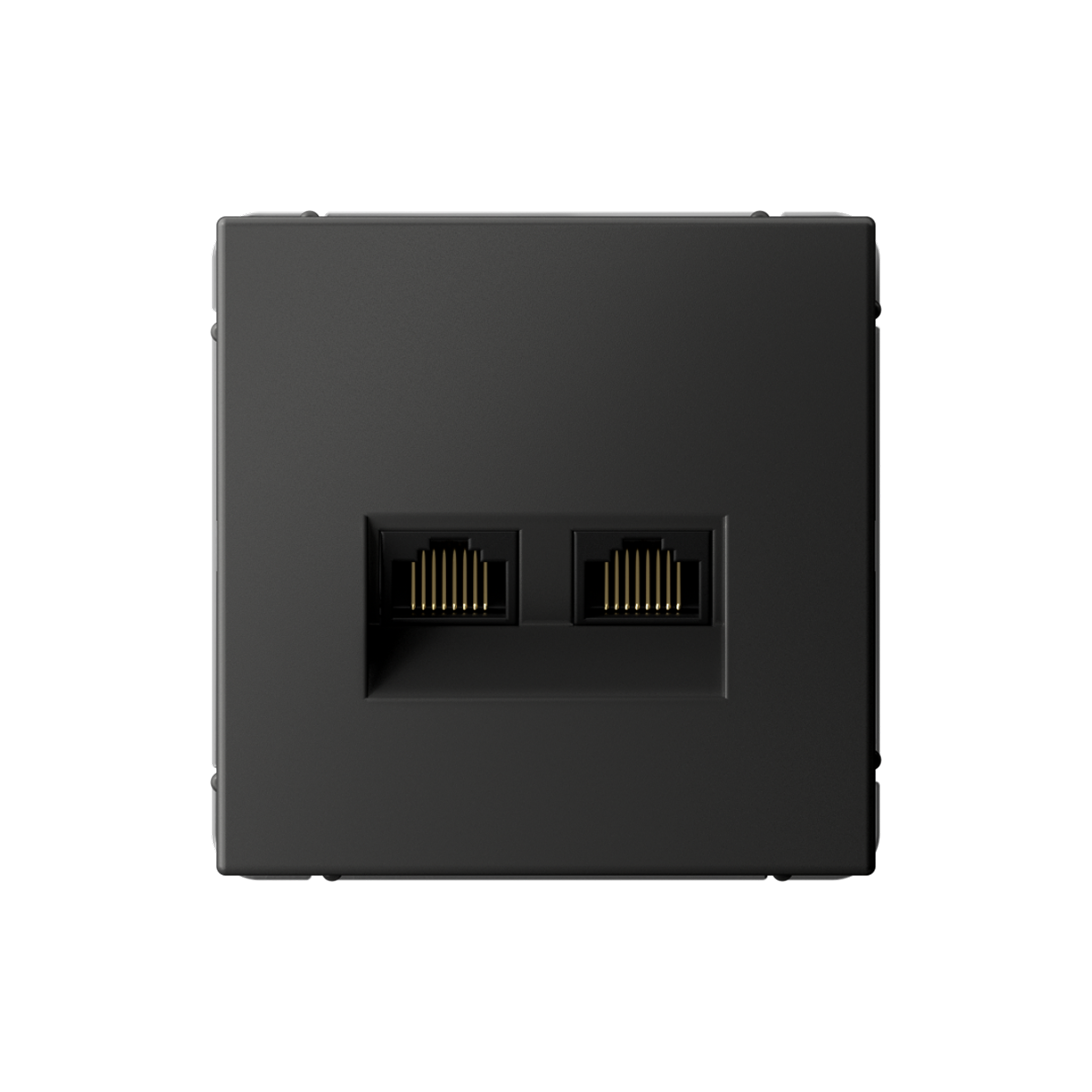 ARTGALLERY РОЗЕТКА двойная компьютерная RJ45+RJ45, кат. 5е, механизм, БАЗАЛЬТ