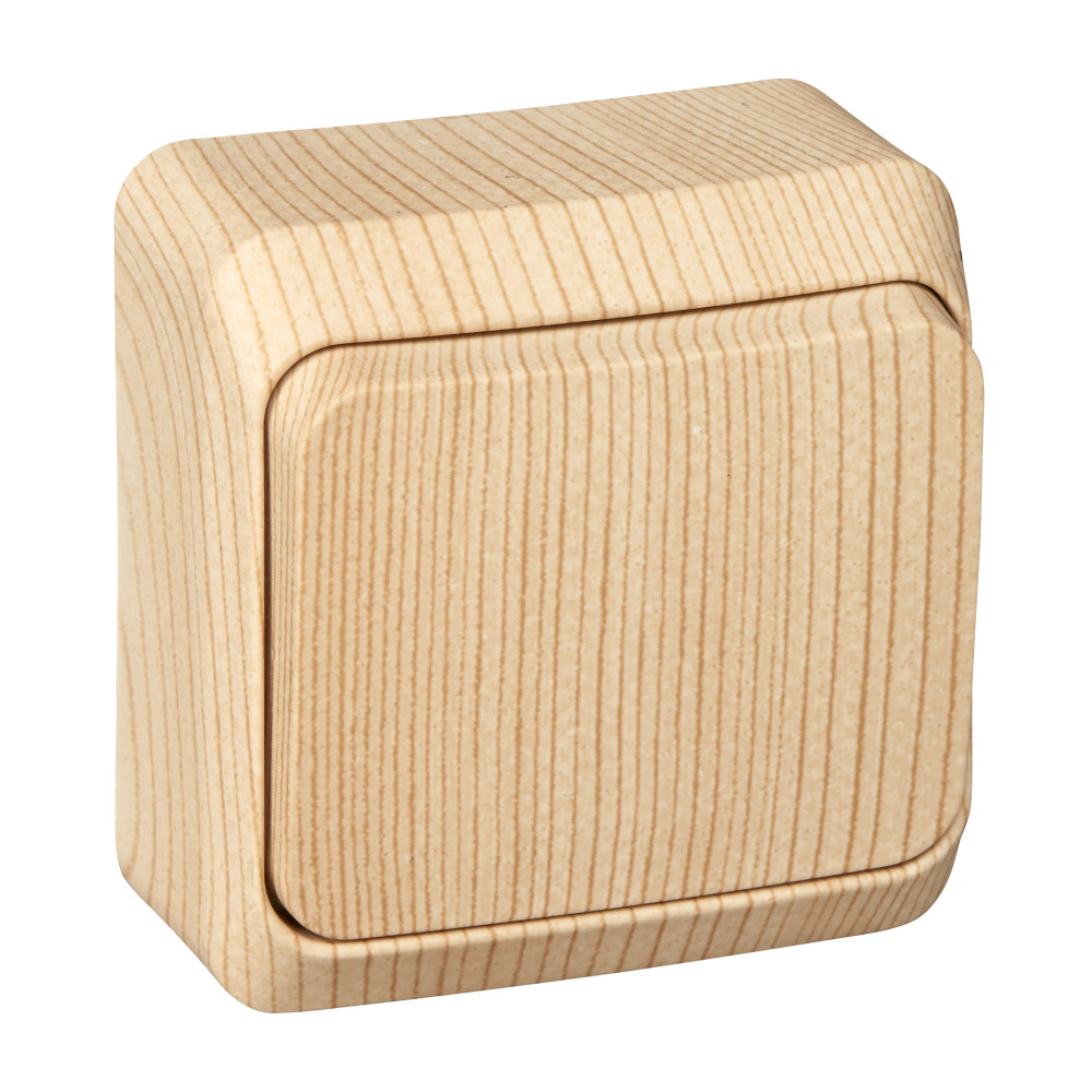 ЭТЮД Выключатель одноклавишный наружный сосна сх.1