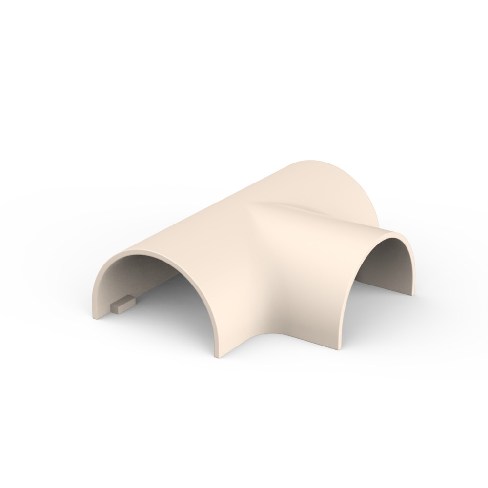 Тройник для кабель-канала 20х12 Кремовый MultiS t