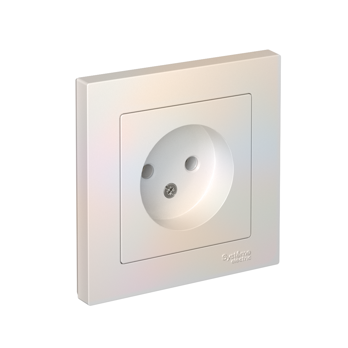 Розетка ATLASDESIGN без заземления 16А в сборе жемчуг