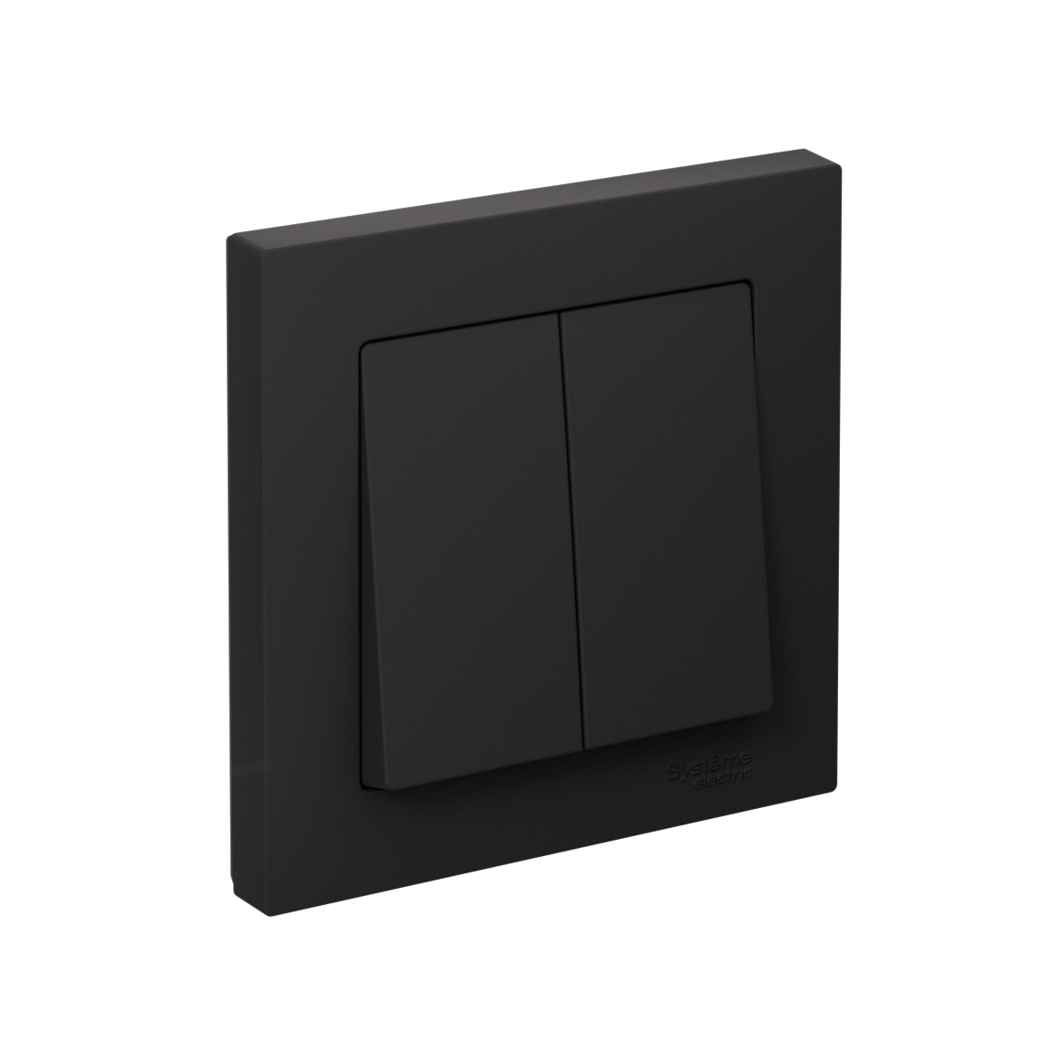 Выключатель двухклавишный ATLASDESIGN схема 5 10АХ в сборе карбон