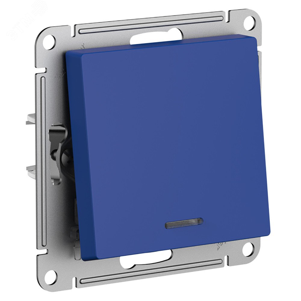 Изображение товара Переключатель одноклавишный с подсветкой в цвете аквамарин 10А IP20