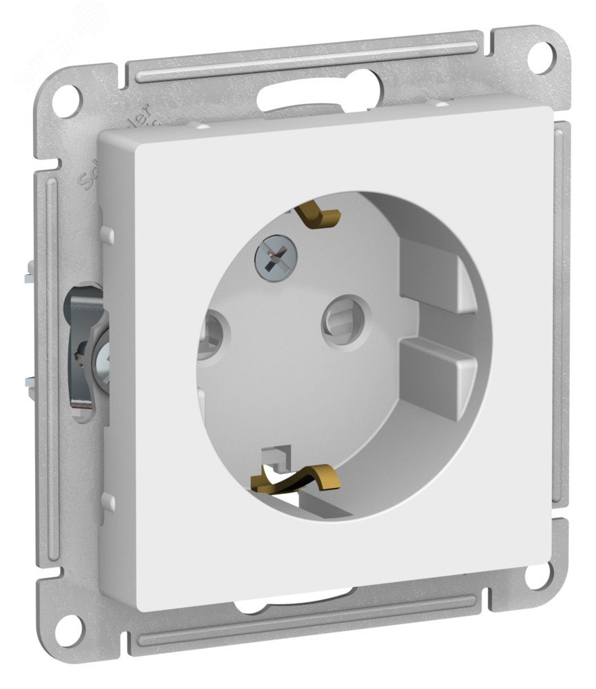 Изображение товара Розетка с заземлением со шторками серия AtlasDesign SYSTEME ELECTRIC 16А