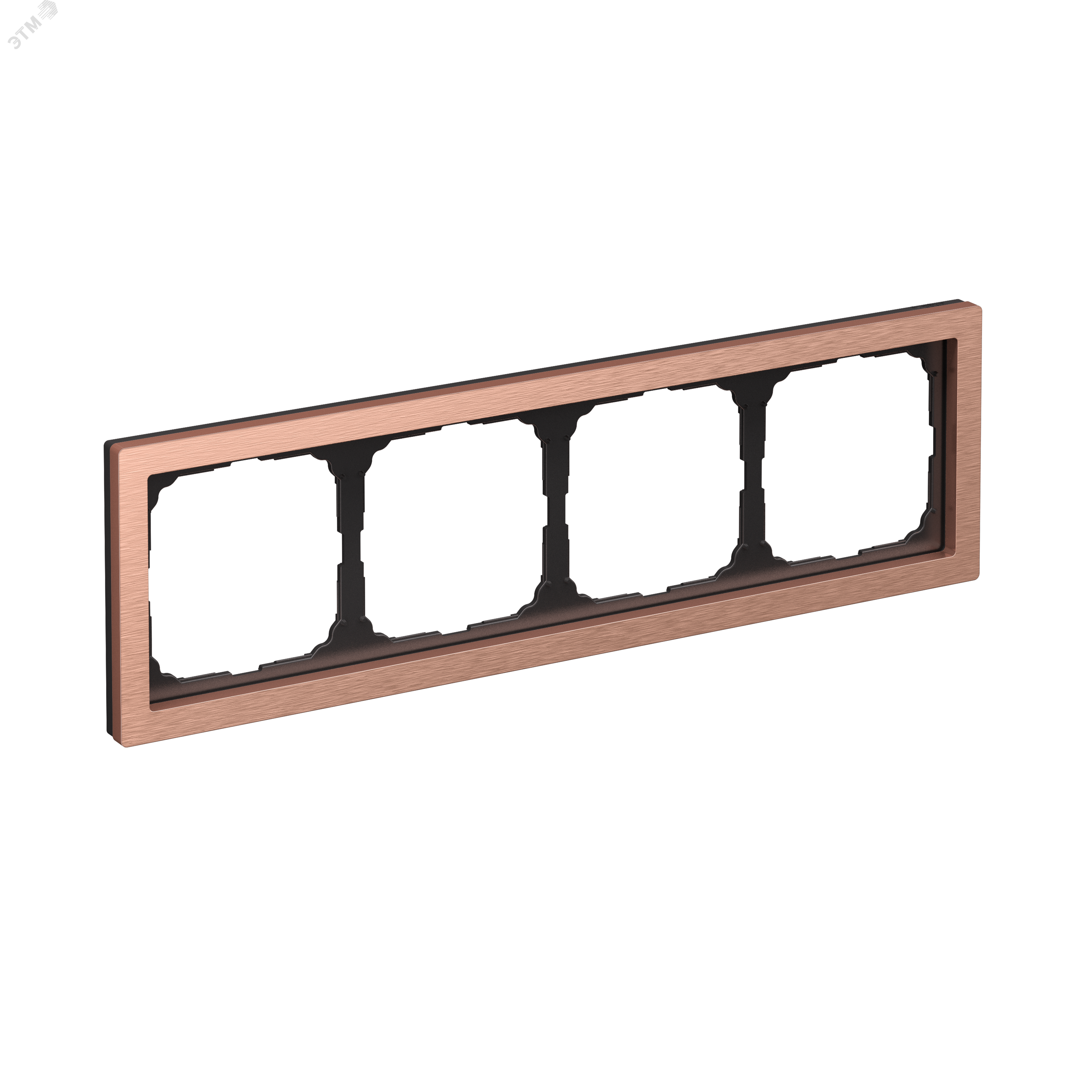 Изображение товара 4-постовая металлическая рамка ArtGallery Pure из меди цвет розово-золотой