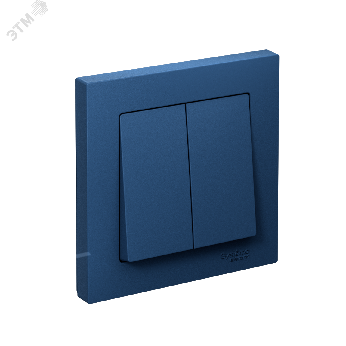 Изображение товара ATLASDESIGN выключатель двухклавишный, сх.5, 10АХ, в сборе, АКВАМАРИН (шт)