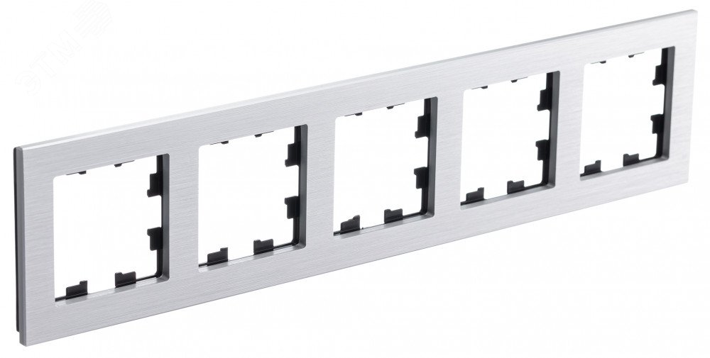 Изображение товара ATLASDESIGN NATURE рамка пятипостовая серебро для электрики