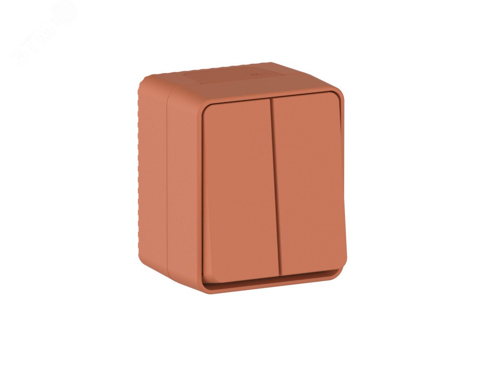 Изображение товара Выключатель 2-клавишный AtlasDesign PROFI IP54 терракотовый