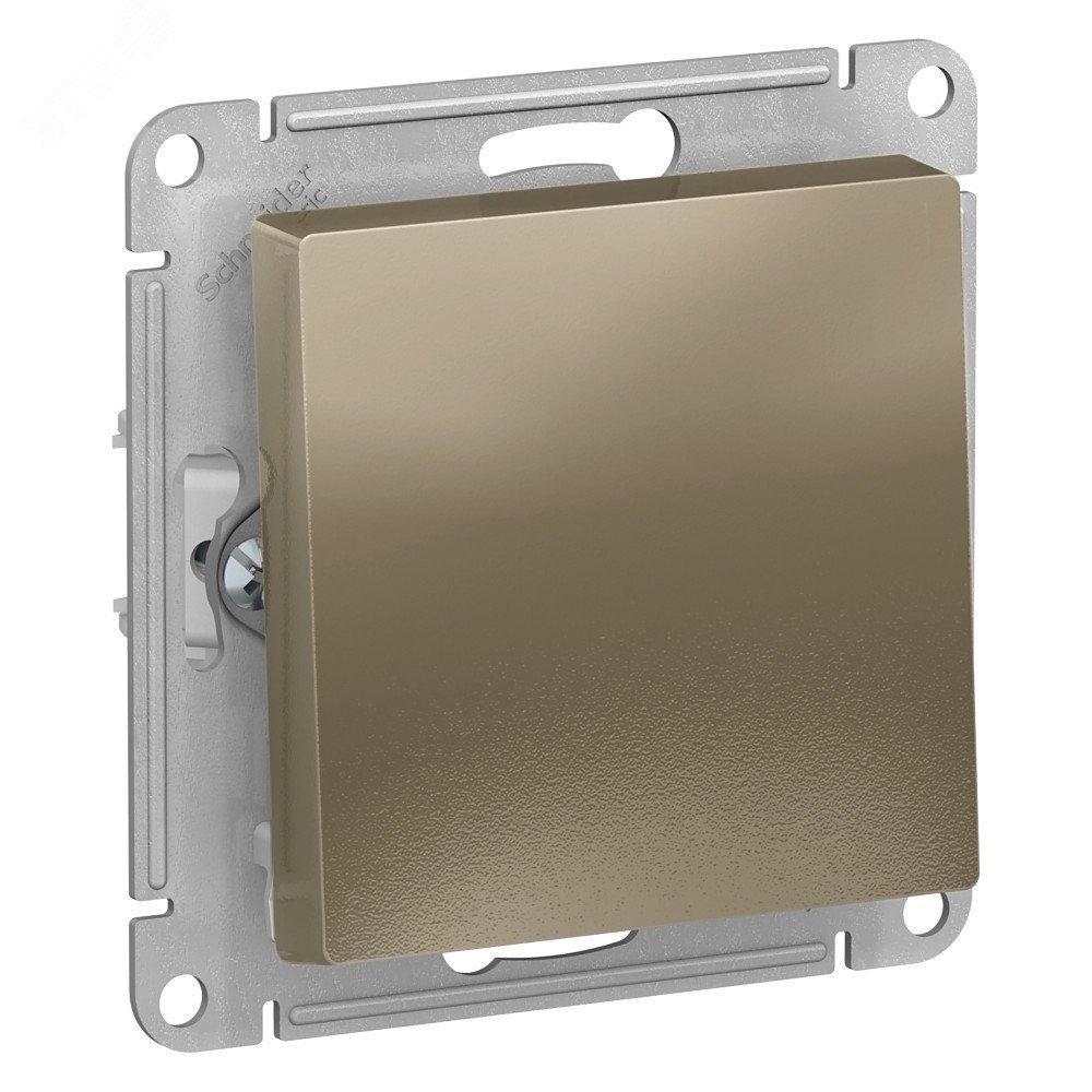 Изображение товара Выключатель одноклавишный ATLASDESIGN 10А шампань для скрытого монтажа