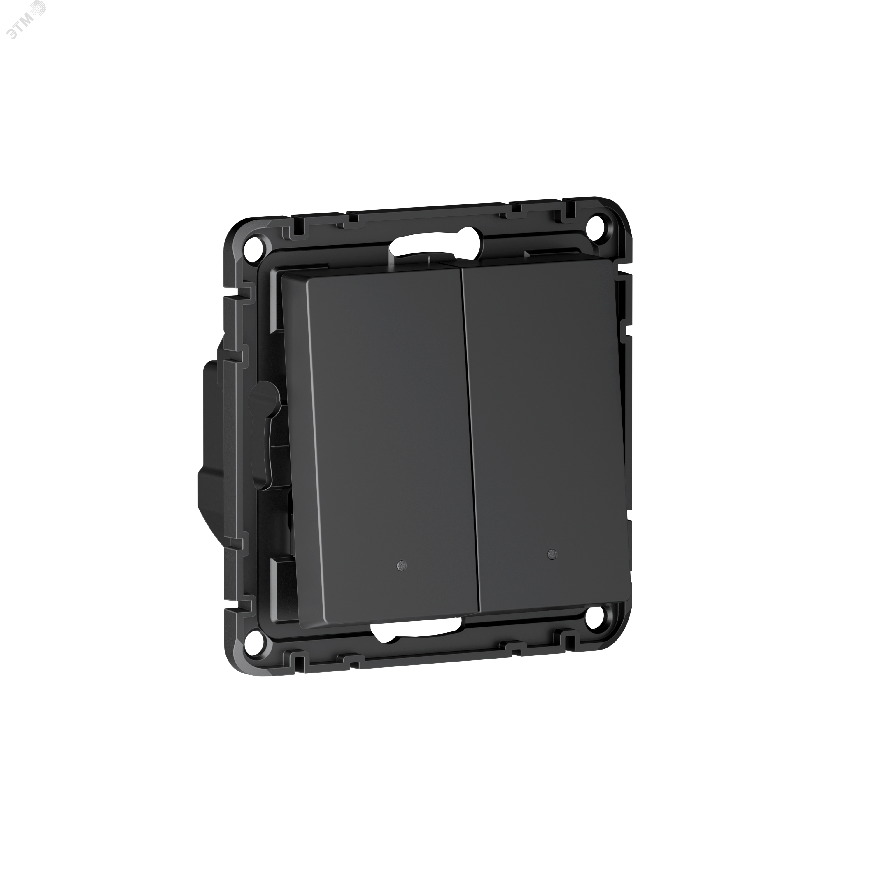 Изображение товара Умный выключатель AtlasDesign Smart 2-клавишный Zigbee карбон Изображение товара Умный выключатель AtlasDesign Smart 2-клавишный Zigbee карбон