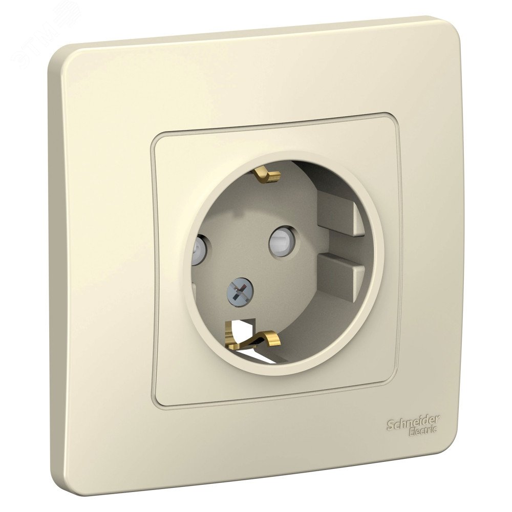 Изображение товара Розетка скрытой установки Blanca 16А молочная с заземлением и шторками