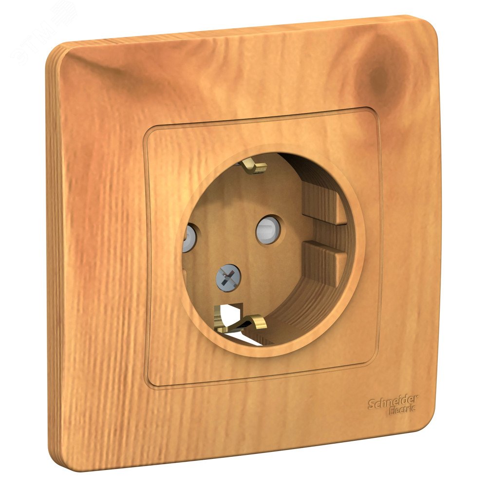 Изображение товара BLANCA скрытой установки розетка с заземлением со шторками, 16А, 250В, ясень (шт)