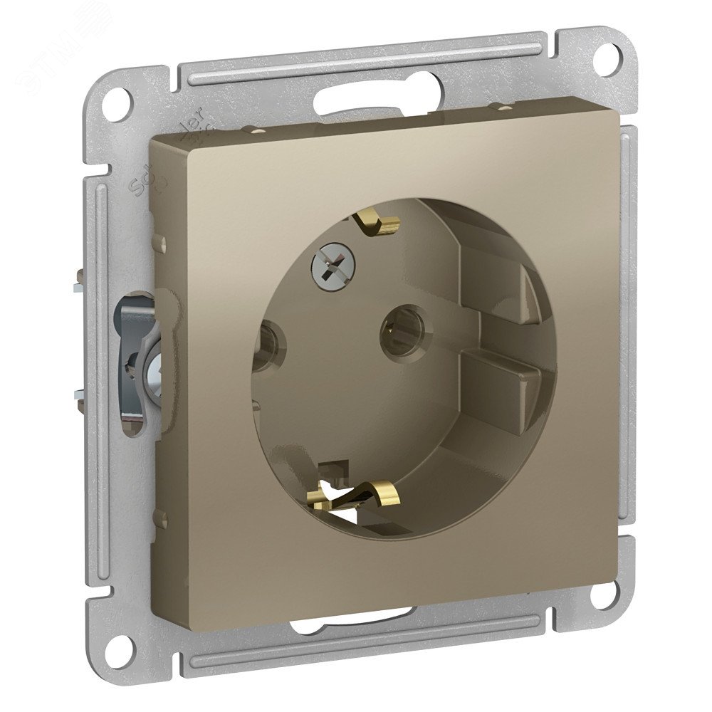 РозеткаATLASDESIGNсзаземлением16Амеханизмшампань