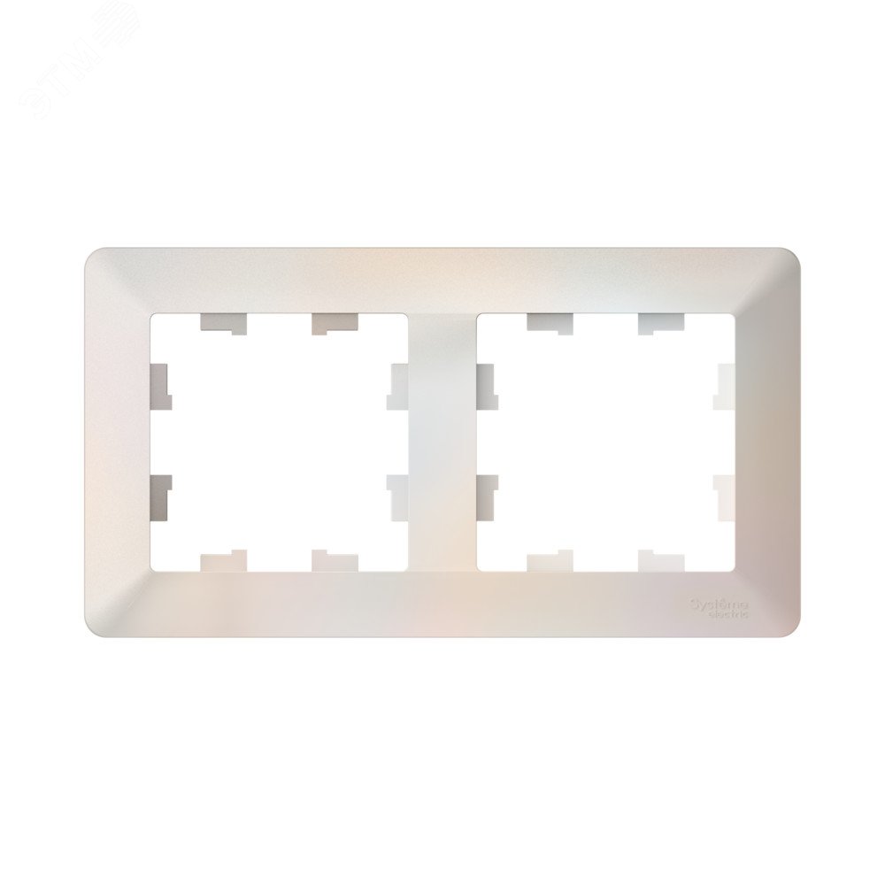 Изображение товара Рамка AtlasDesign Air двухместная жемчуг для электросчетчиков и устройств