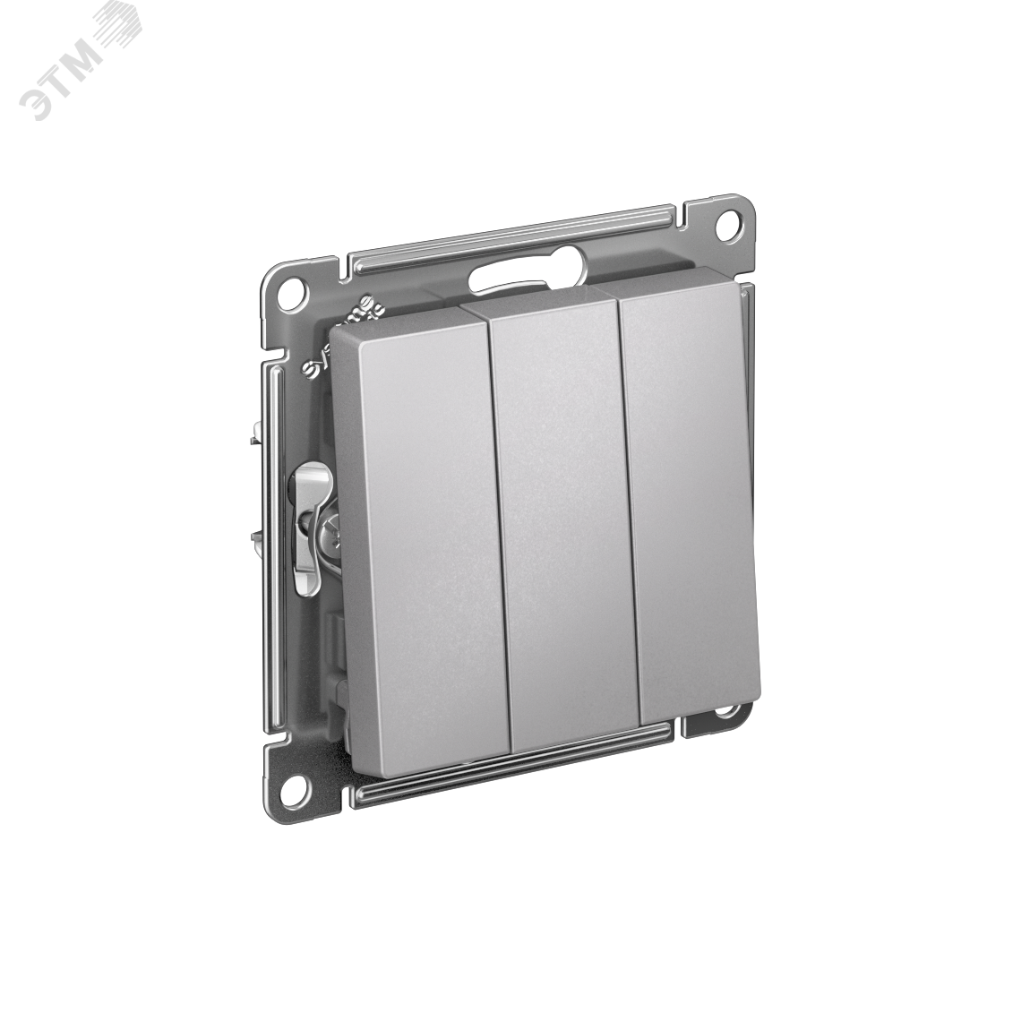 Изображение товара Трехклавишный выключатель ATLASDESIGN алюминий 10A